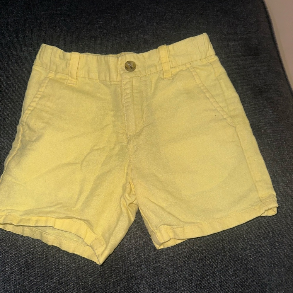 Janie and Jack Yellow Casual Cotton Shorts